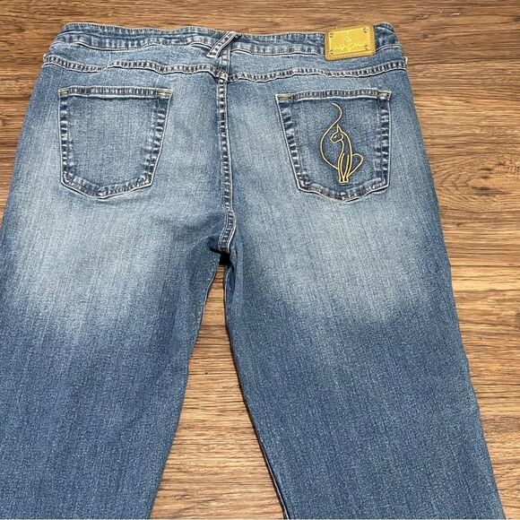 Vintage Y2K Baby Phat Factory Faded and Whiskered Jeans Size 18 - Picture 11 of 14